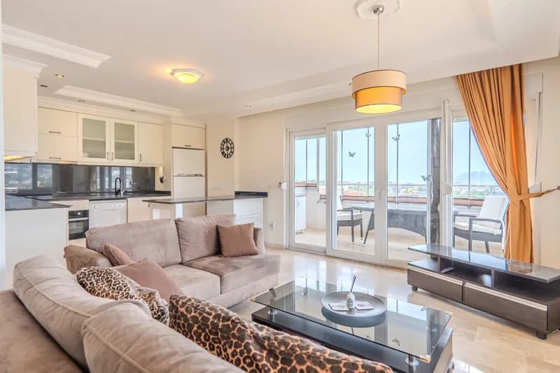 Furnished 2+1 Penthouse with Castle View in Alanya Oba — photo 1
