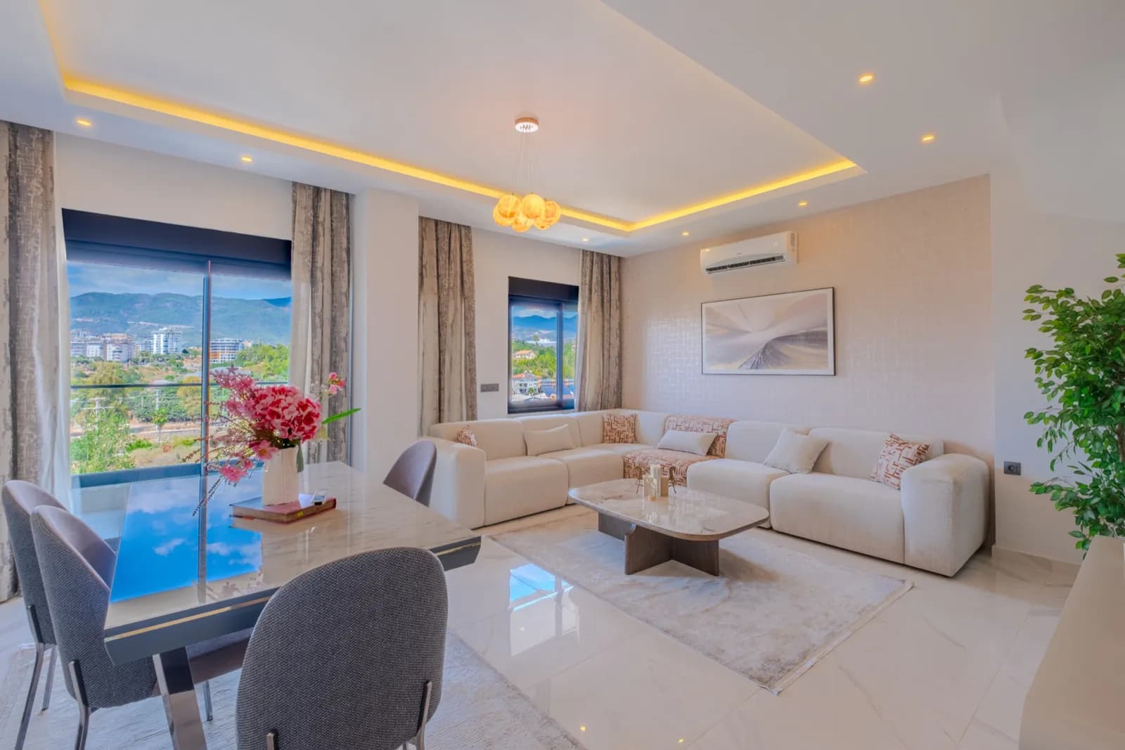 Sea and Pool View 2+1 Penthouse in Alanya Kestel — photo 1